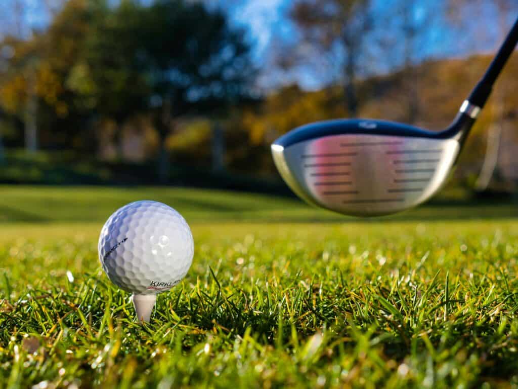 golf club and ball in the field